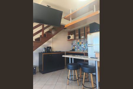 Cozinha de apartamento para alugar com 1 quarto, 40m² em Jardim Botânico, Porto Alegre