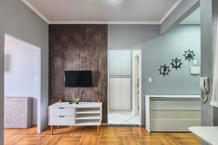 Sala de apartamento para alugar com 1 quarto, 39m² em Vila Tupi, Praia Grande