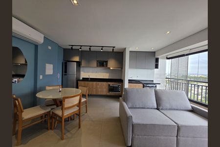 Sala de apartamento para alugar com 1 quarto, 40m² em Empresarial 18 do Forte, Barueri