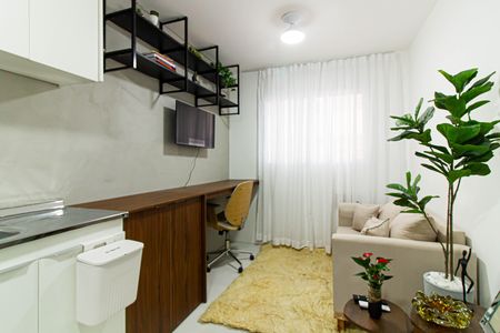 Sala de apartamento para alugar com 1 quarto, 24m² em Barra Funda, São Paulo