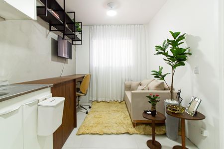 Sala de apartamento para alugar com 1 quarto, 24m² em Barra Funda, São Paulo