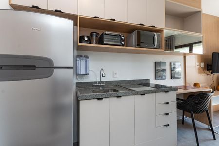 Studio para alugar com 25m², 1 quarto e sem vaga Studio para alugar com 25m², 1 quarto e sem vagaCozinha Americana