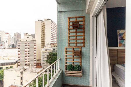 Varanda do Studio de apartamento à venda com 1 quarto, 38m² em Vila Buarque, São Paulo