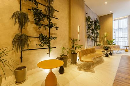 Studio para alugar com 24m², 1 quarto e sem vaga Studio para alugar com 24m², 1 quarto e sem vagaHall social
