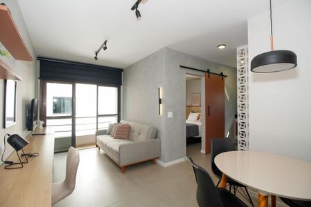Sala de Estar e Jantar de apartamento para alugar com 1 quarto, 40m² em Jardim Paulista, São Paulo