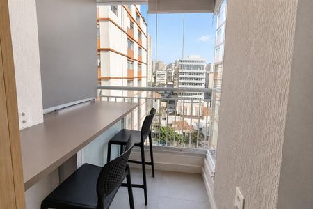 Varanda e Vista de kitnet/studio para alugar com 1 quarto, 20m² em Bela Vista, São Paulo