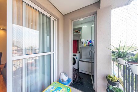 Varanda da Sala de apartamento à venda com 3 quartos, 59m² em Vila Pires, Santo André