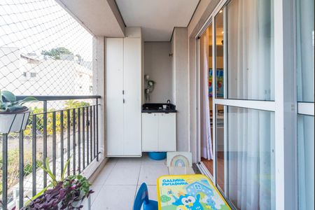 Varanda da Sala de apartamento à venda com 3 quartos, 59m² em Vila Pires, Santo André