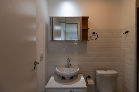 Banheiro da Suíte de apartamento para alugar com 1 quarto, 24m² em Barra Funda, São Paulo