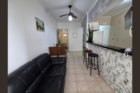 Sala de apartamento para alugar com 1 quarto, 47m² em Aviação, Praia Grande