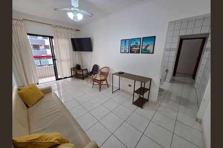 Sala de apartamento para alugar com 1 quarto, 52m² em Aviação, Praia Grande
