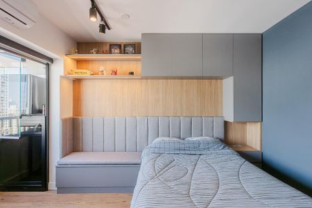 Studio para alugar com 25m², 1 quarto e sem vaga Studio para alugar com 25m², 1 quarto e sem vagaQuarto