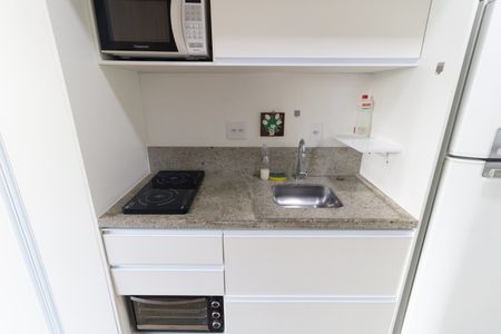 Studio à venda com 33m², 1 quarto e sem vagaCozinha 