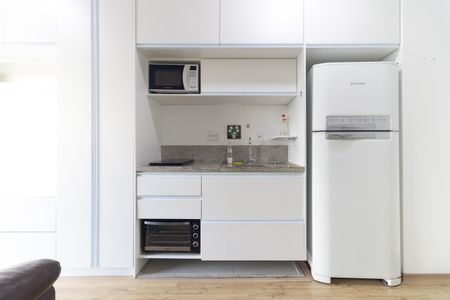 Studio à venda com 33m², 1 quarto e sem vagaCozinha 