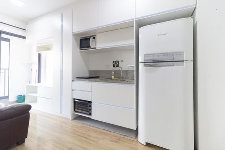 Studio à venda com 33m², 1 quarto e sem vagaCozinha 
