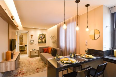 Sala de apartamento à venda com 1 quarto, 38m² em Floresta, Belo Horizonte