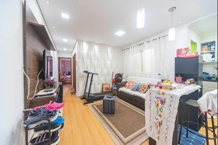 Sala de apartamento à venda com 2 quartos, 52m² em Vila Scarpelli, Santo André