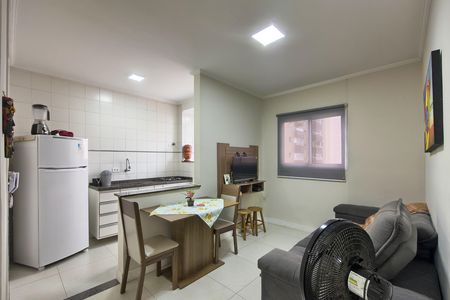 Sala de apartamento para alugar com 1 quarto, 40m² em Aviação, Praia Grande