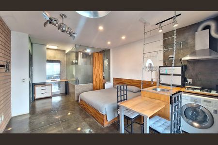 Quarto/cozinha/Área de serviço  de apartamento para alugar com 1 quarto, 29m² em Barra Funda, São Paulo