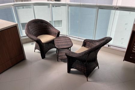 Varanda da Sala de apartamento para alugar com 1 quarto, 45m² em Gonzaga, Santos