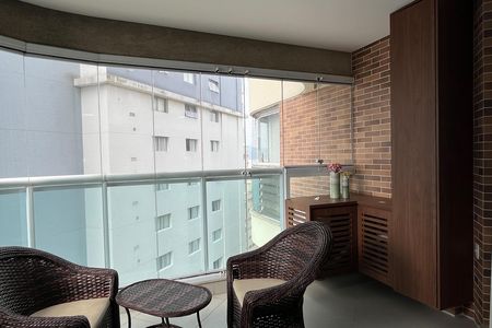 Varanda da Sala de apartamento para alugar com 1 quarto, 45m² em Gonzaga, Santos