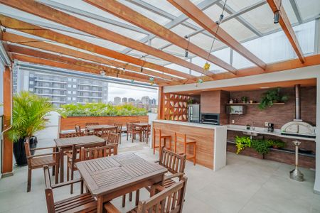 Studio para alugar com 29m², 1 quarto e sem vaga Studio para alugar com 29m², 1 quarto e sem vagaÁrea comum - Churrasqueira