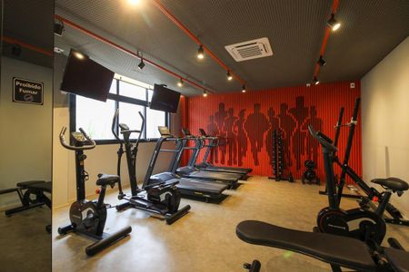 Studio para alugar com 26m², 1 quarto e sem vaga Studio para alugar com 26m², 1 quarto e sem vagaÁrea comum - Academia