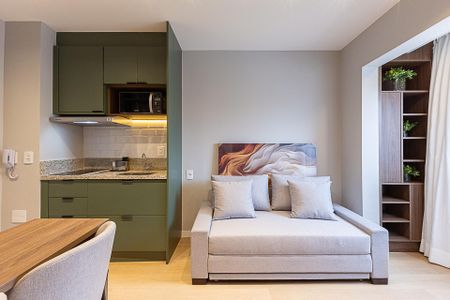 Sala de apartamento para alugar com 1 quarto, 25m² em Vila Nova Conceição, São Paulo