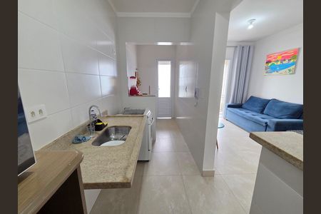 Cozinha de apartamento para alugar com 1 quarto, 50m² em Vila Caiçara, Praia Grande