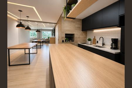 Cozinha de apartamento para alugar com 2 quartos, 66m² em Jardim Lindóia, Porto Alegre