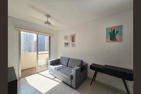 Sala de apartamento à venda com 1 quarto, 48m² em Indianópolis, São Paulo