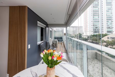 Varanda de apartamento à venda com 3 quartos, 140m² em Jardim Caravelas, São Paulo