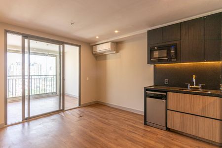 Sala/Cozinha de apartamento para alugar com 2 quartos, 62m² em Indianópolis, São Paulo