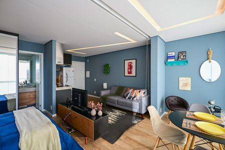 Sala de apartamento para alugar com 1 quarto, 35m² em Real Parque, São Paulo