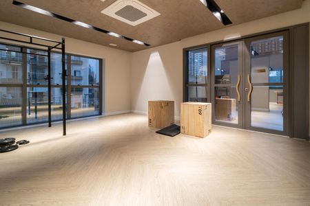 Studio para alugar com 23m², 1 quarto e sem vaga Studio para alugar com 23m², 1 quarto e sem vagaÁrea comum - Academia
