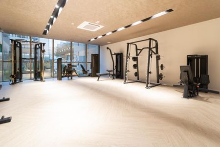 Studio para alugar com 23m², 1 quarto e sem vaga Studio para alugar com 23m², 1 quarto e sem vagaÁrea comum - Academia