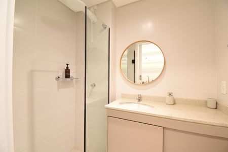 Studio para alugar com 30m², 1 quarto e sem vagaBanheiro do Studio