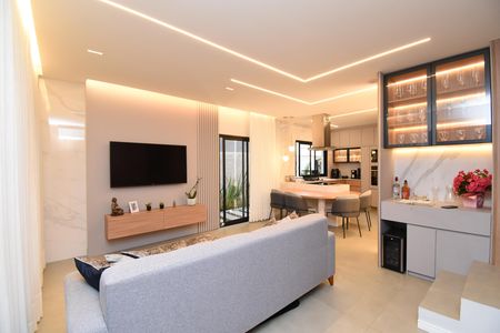 Casa de condomínio para alugar com 151m², 3 quartos e 2 vagasSala
