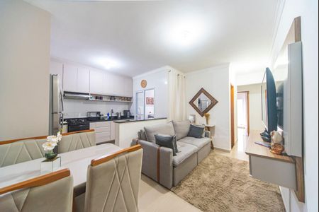 Sala de apartamento à venda com 2 quartos, 50m² em Jardim Ocara, Santo André
