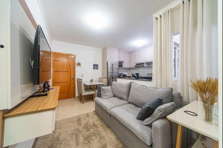 Sala de apartamento à venda com 2 quartos, 50m² em Jardim Ocara, Santo André