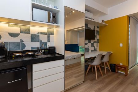 Apartamento à venda com 25m², 1 quarto e 1 vaga Apartamento à venda com 25m², 1 quarto e 1 vagaCozinha Americana