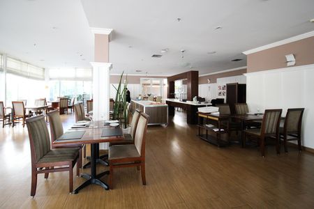 Studio para alugar com 25m², 1 quarto e 1 vaga Studio para alugar com 25m², 1 quarto e 1 vagaÁrea comum - Restaurante