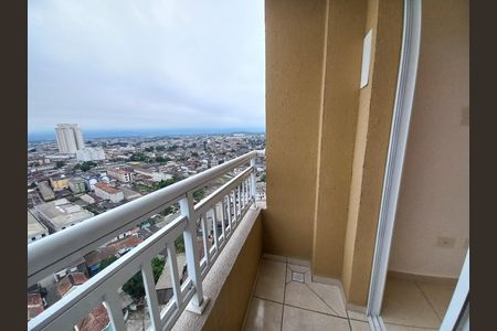 Varanda da Sala de apartamento para alugar com 2 quartos, 46m² em Parque Sao Vicente, São Vicente