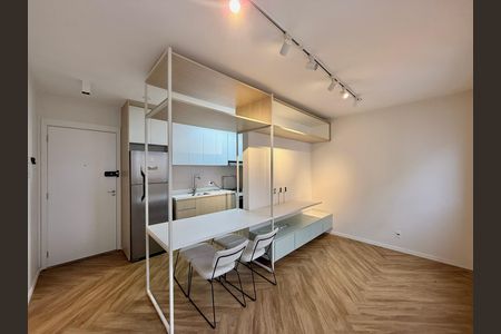 Sala  de apartamento para alugar com 1 quarto, 35m² em Santo Amaro, São Paulo