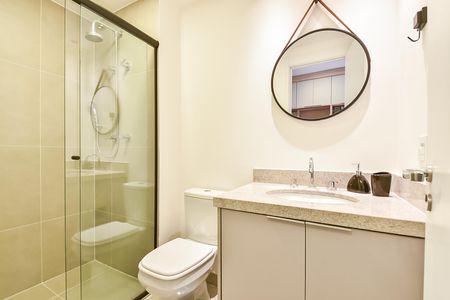 Apartamento para alugar com 27m², 1 quarto e sem vaga Apartamento para alugar com 27m², 1 quarto e sem vagaBanheiro