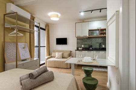 Sala / Quarto de apartamento para alugar com 1 quarto, 27m² em Vila Olímpia, São Paulo