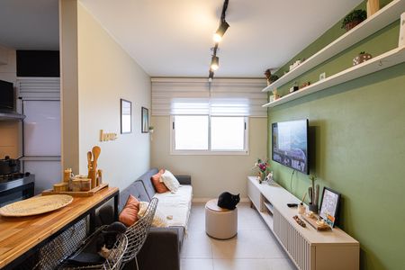 Sala/Cozinha/Área de Serviço de apartamento à venda com 2 quartos, 47m² em Cangaiba, São Paulo