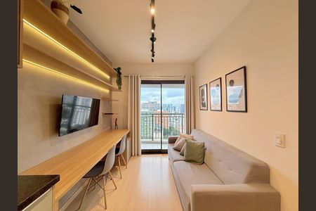 Sala de apartamento para alugar com 1 quarto, 34m² em Santo Amaro, São Paulo