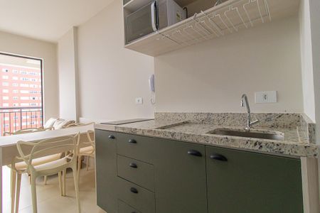 Cozinha - Armários de apartamento para alugar com 1 quarto, 36m² em Água Verde, Curitiba