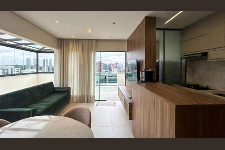 Sala de apartamento para alugar com 1 quarto, 79m² em Santo Amaro, São Paulo